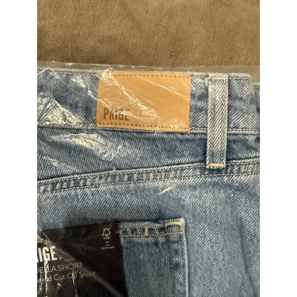 Paige Noella Short Relaxed Cut Off Light Wash Vintage-Inspired Denim Size 33 - Picture 3 of 5
